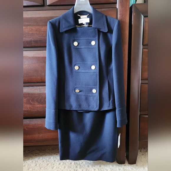 Calvin Klein Jackets & Blazers - NWT Calvin Klein Suits Ladies Double Breasted Navy Skirt Suit Set US 4